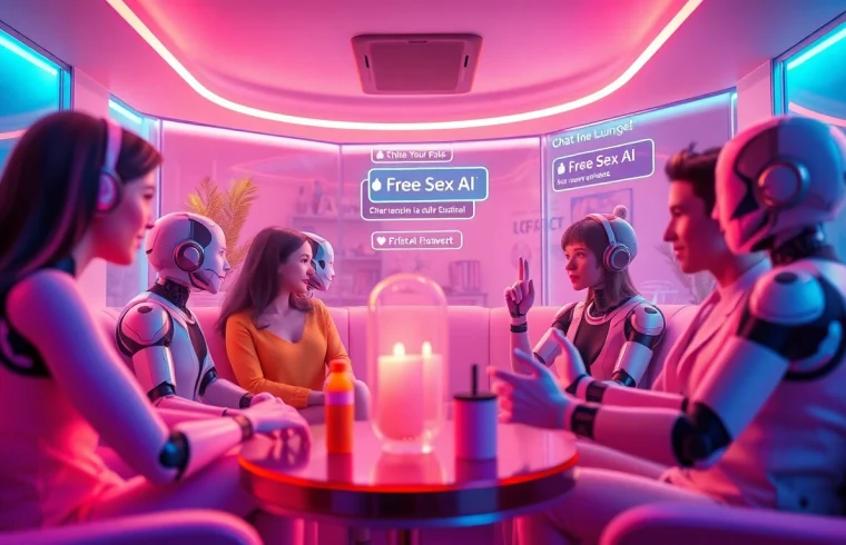 Explore engaging AI interactions with free sex ai characters in a digital lounge setting.