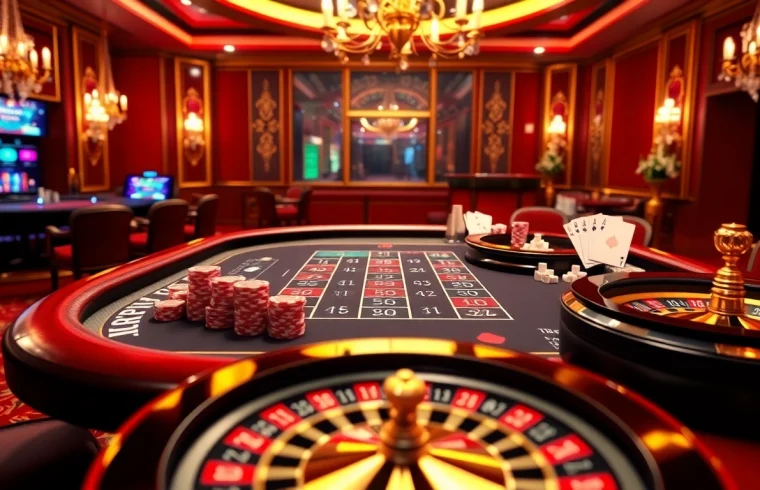Experience thrilling moments at XX88's vibrant online casino with poker chips and roulette.