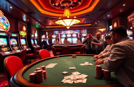 Experience thrilling gameplay dynamics at win55 casino with vibrant poker tables and exciting slot machines.