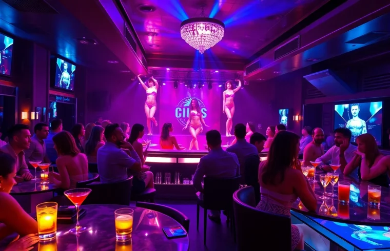 Energetic nightlife at Club Noir, the top-rated night club sxm, showcasing vibrant performances and luxury cocktails.