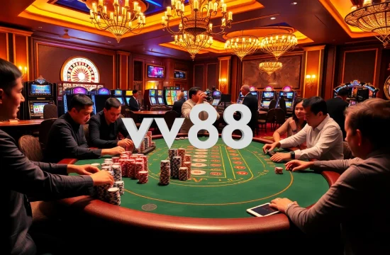 Experience high-stakes gambling action at vn88 casino with vibrant poker tables and thrilling slot machines.