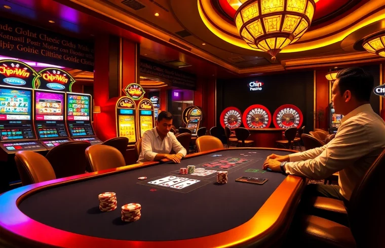 Experience the luxury of gaming at Chip n Win Casino with vibrant tables and exciting gameplay.