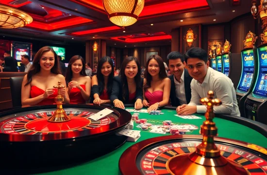 Engaged players enjoying a luxurious betting experience at BK8THAI casino.