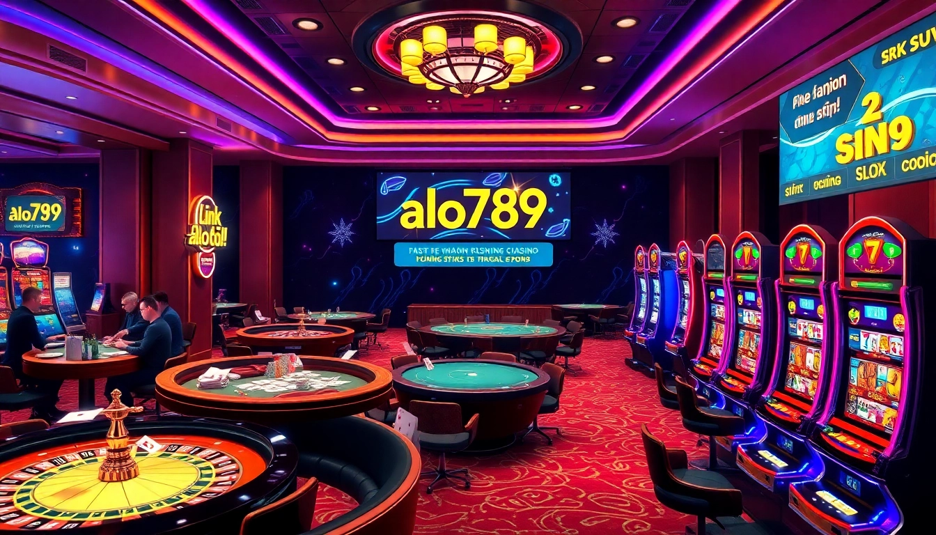 Link vào alo789 showcasing vibrant casino tables and dynamic gaming action.