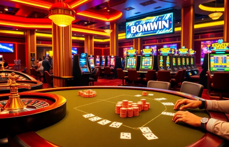 Experience high-stakes excitement at BOMWIN's vibrant online casino tables.