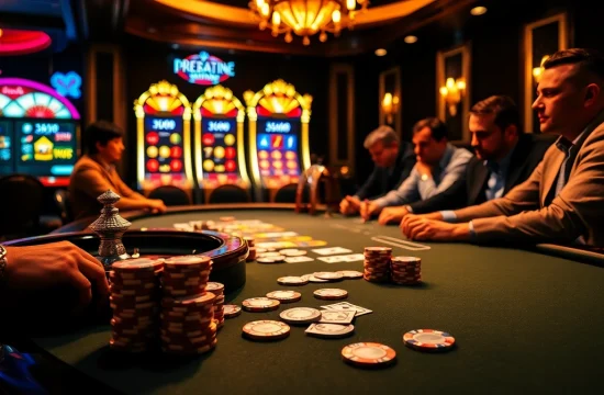 Experience thrilling games at https://789bet.events/ with vibrant casino visuals showcasing poker and roulette.