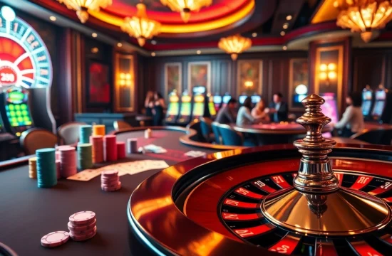 Players enjoying high-stakes poker action at B52club, surrounded by luxury gaming elements.