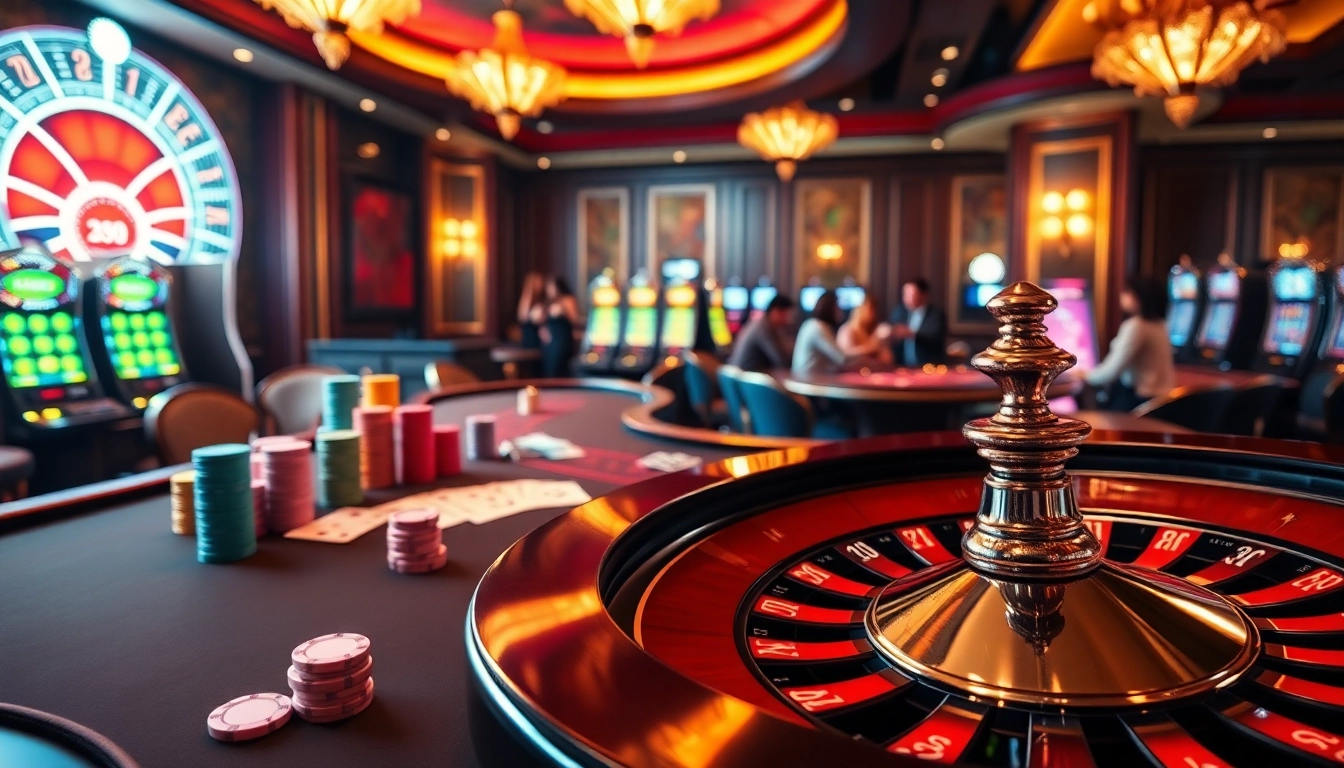 Players enjoying high-stakes poker action at B52club, surrounded by luxury gaming elements.