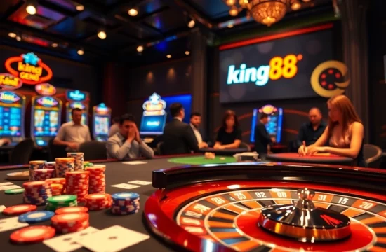 Experience high-stakes action with king88 poker chips and an elegant casino setup.