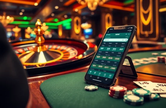 Sbobet betting interface on a luxurious roulette table, showcasing high-stakes gambling elements.