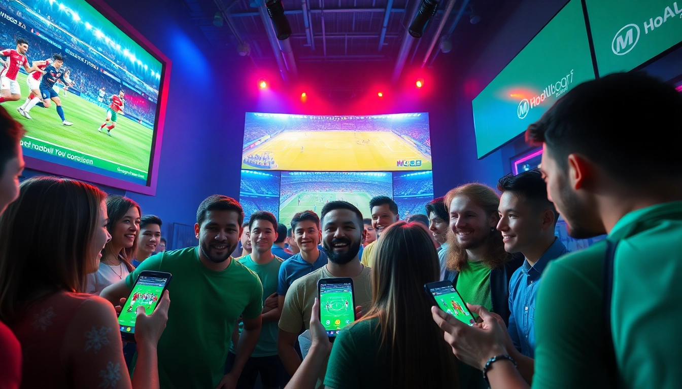 Excitement of mm88 futbol betting with engaged fans watching live matches.