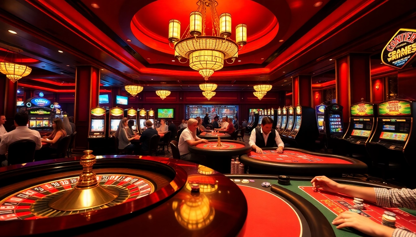 Hitclub casino scene with players enjoying poker, roulette, and slot machines.