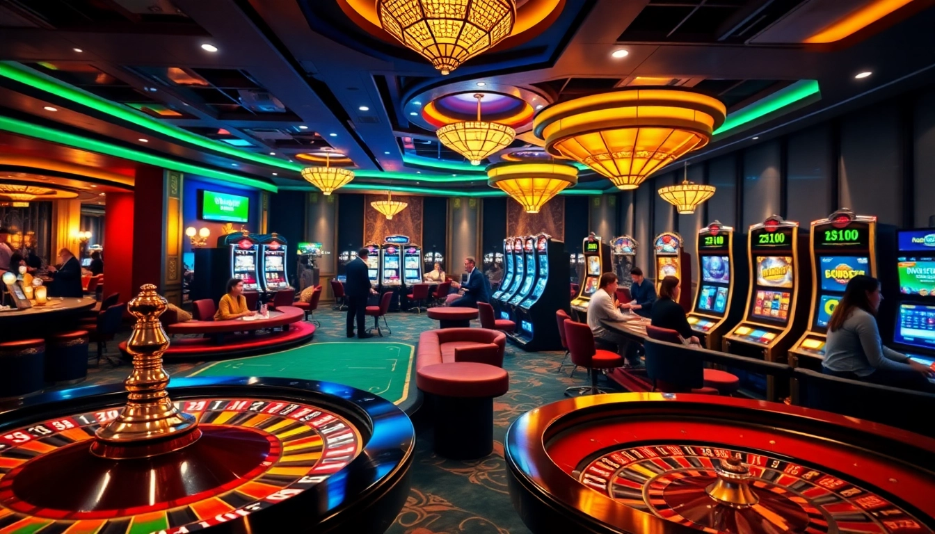 Players engaging at the nekatwinofficial.com online gambling platform amid colorful casino visuals.