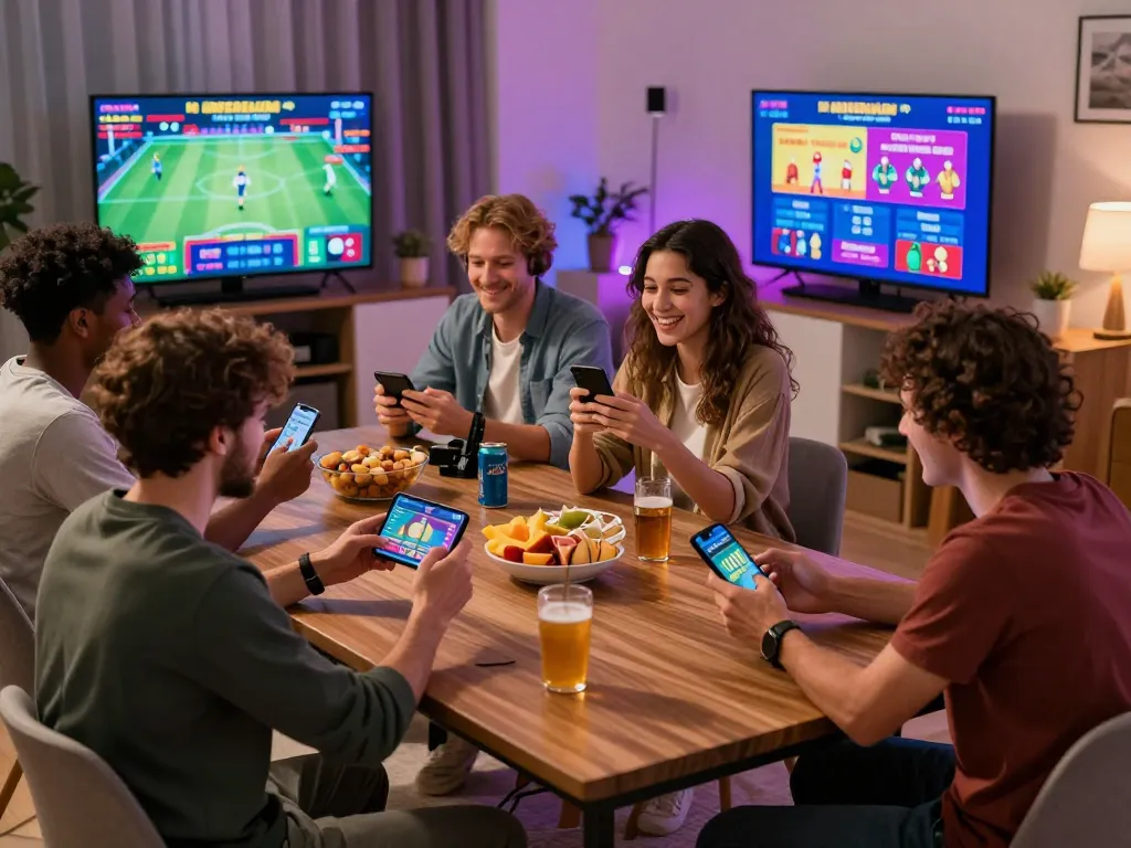 Engaged players at home enjoying online gaming experiences at https://79king.fail/ with lively atmosphere.