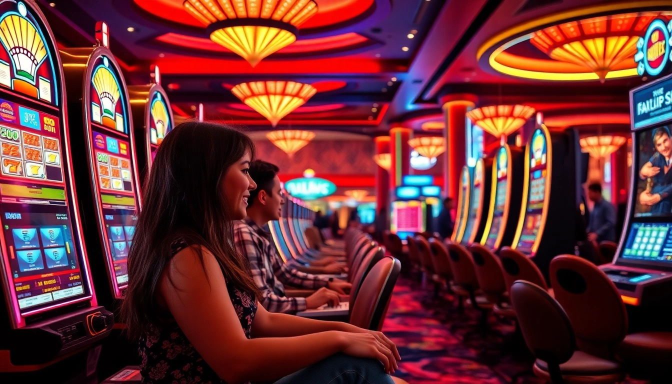 Erlebe spannende casino online spiele in einem modernen Casino-Ambiente, mit einer lebhaften Atmosphäre.