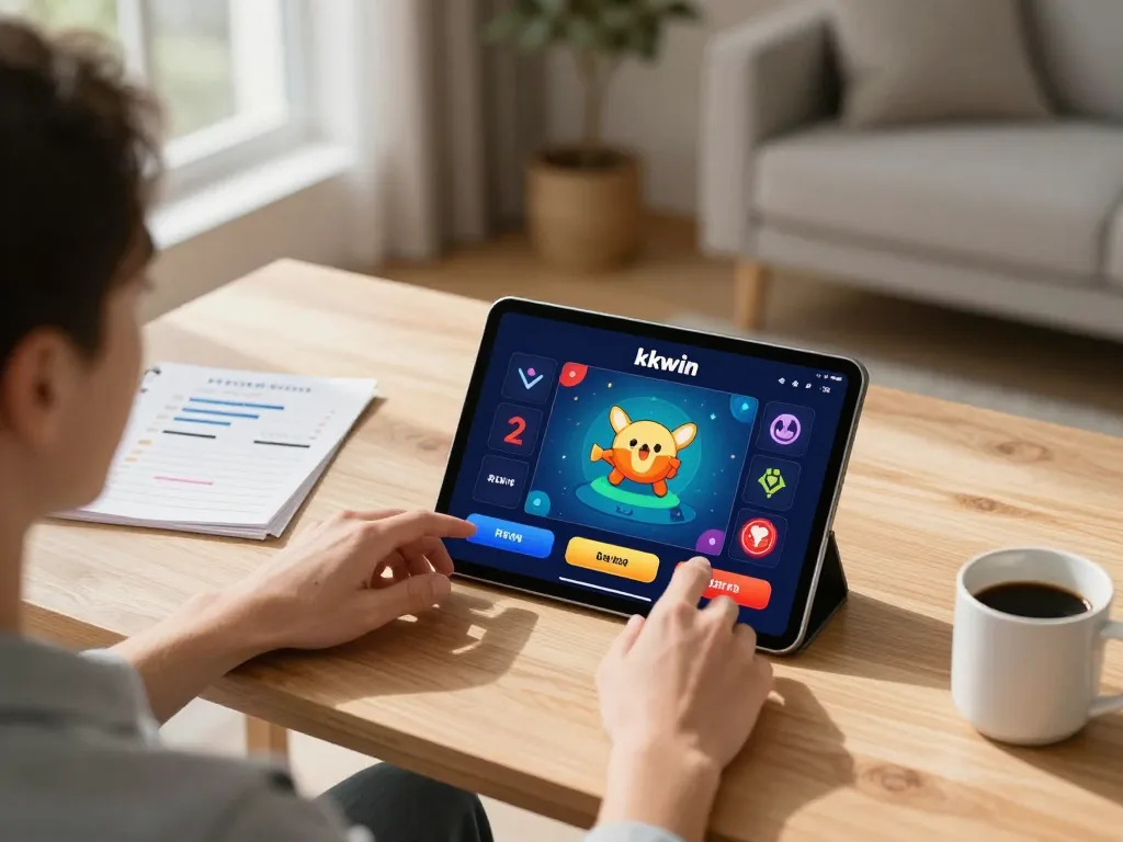 Engaging in online gambling with the kkwin app during a relaxed home session