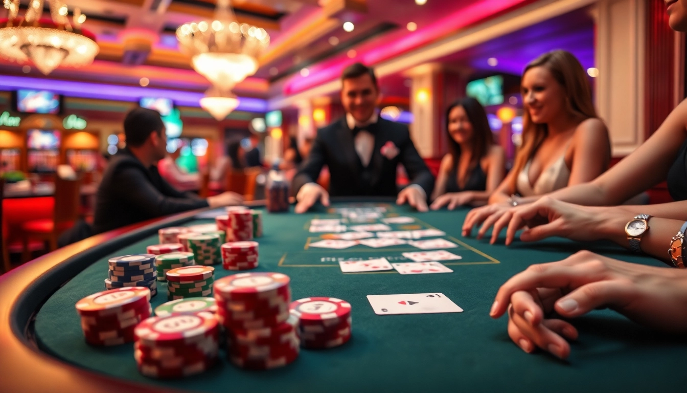 Engaging online casino scene showcasing players at a vibrant table game.