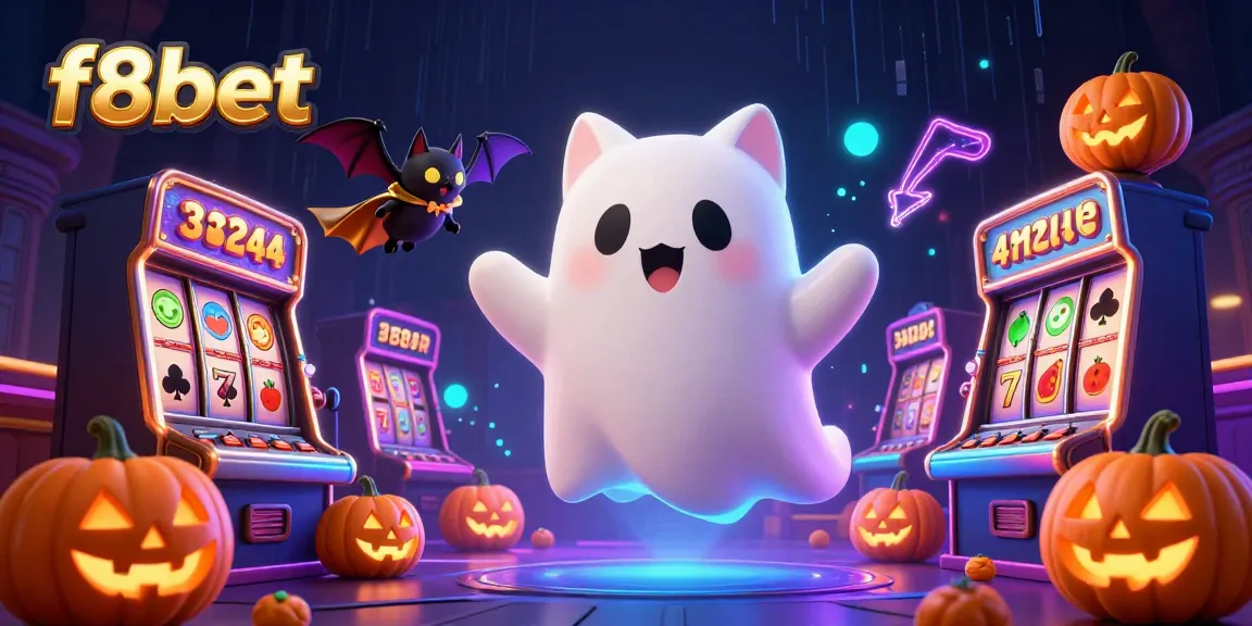 Experience thrilling wins with f8bet's ghostly cat and vampire bat in a haunted casino.