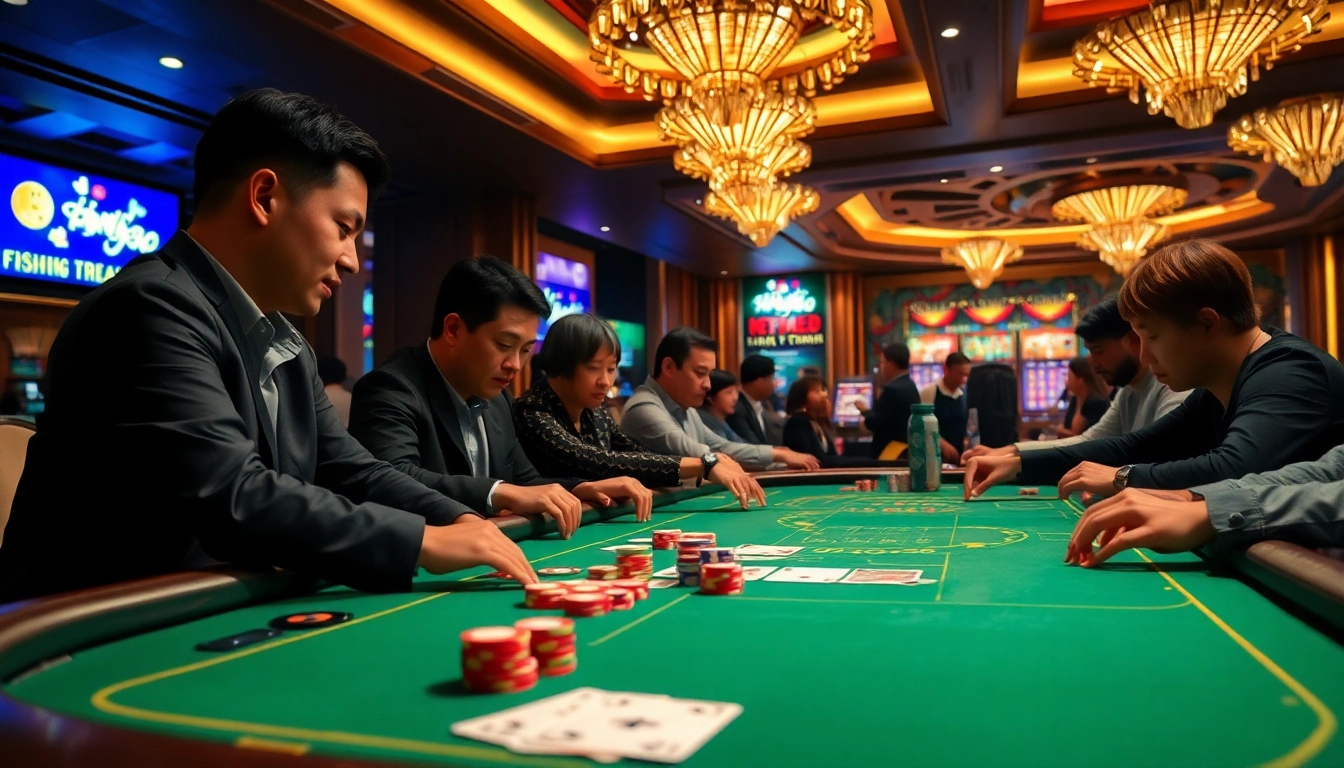 Experience the excitement of Nova88 fishing games with vibrant casino elements and lively players.