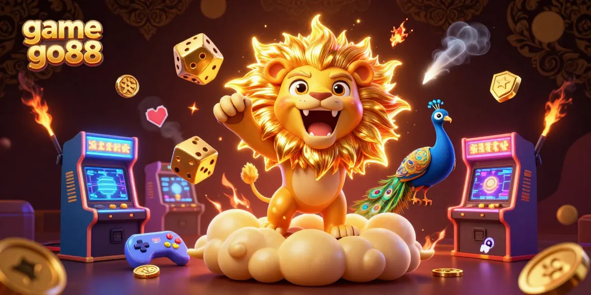 Experience exciting gameplay in game go88 with a vibrant 3D casino scene full of energy and color.